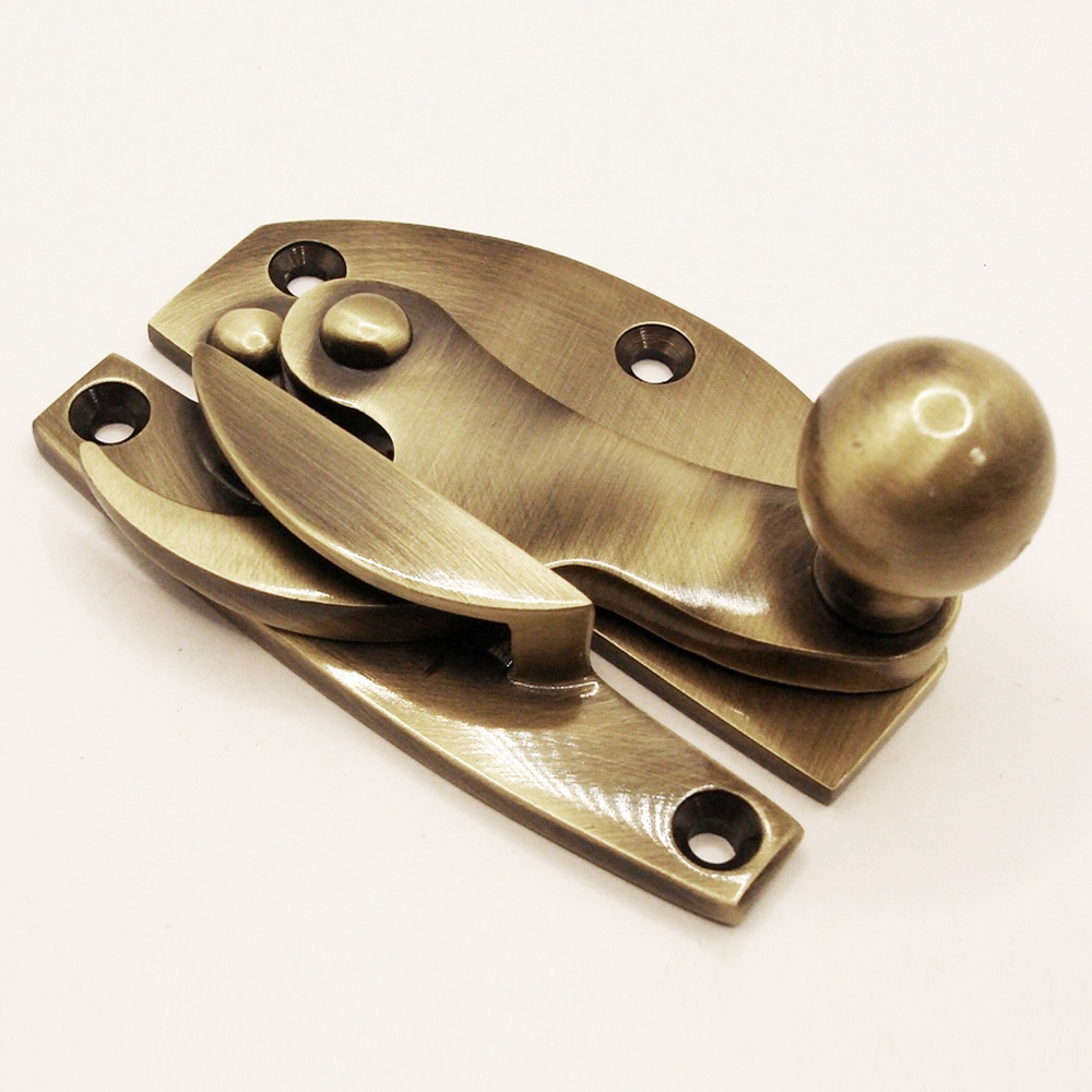 TWC008/AB • Non-Locking • Antique Brass • Forged Heavy Classic Claw Sash Fastener